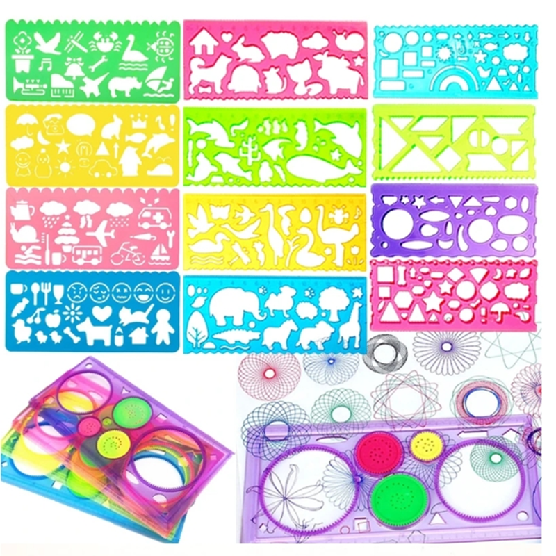 Geometry Spirograph Drawing St - Kids Education Template avaliação e preço